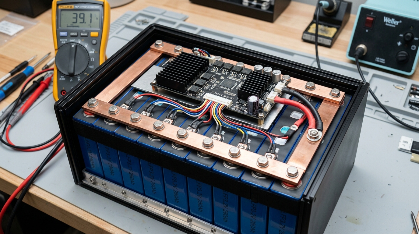 Lithium Solar Battery BMS Guide: CAN/RS485 Communication & Active Balancing