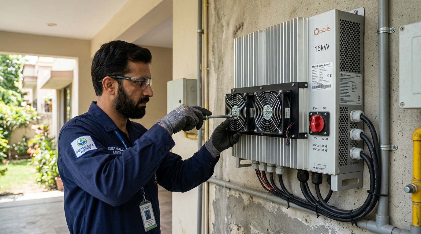 Solar Inverter Overheating & Thermal Derating: Cooling Fans & Summer Efficiency