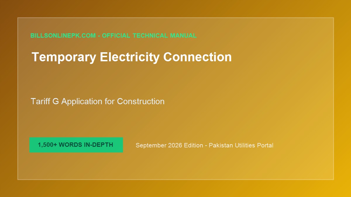 Electricity Sanctioned Load Extension Procedure in Pakistan 2026: Security Deposit Guide