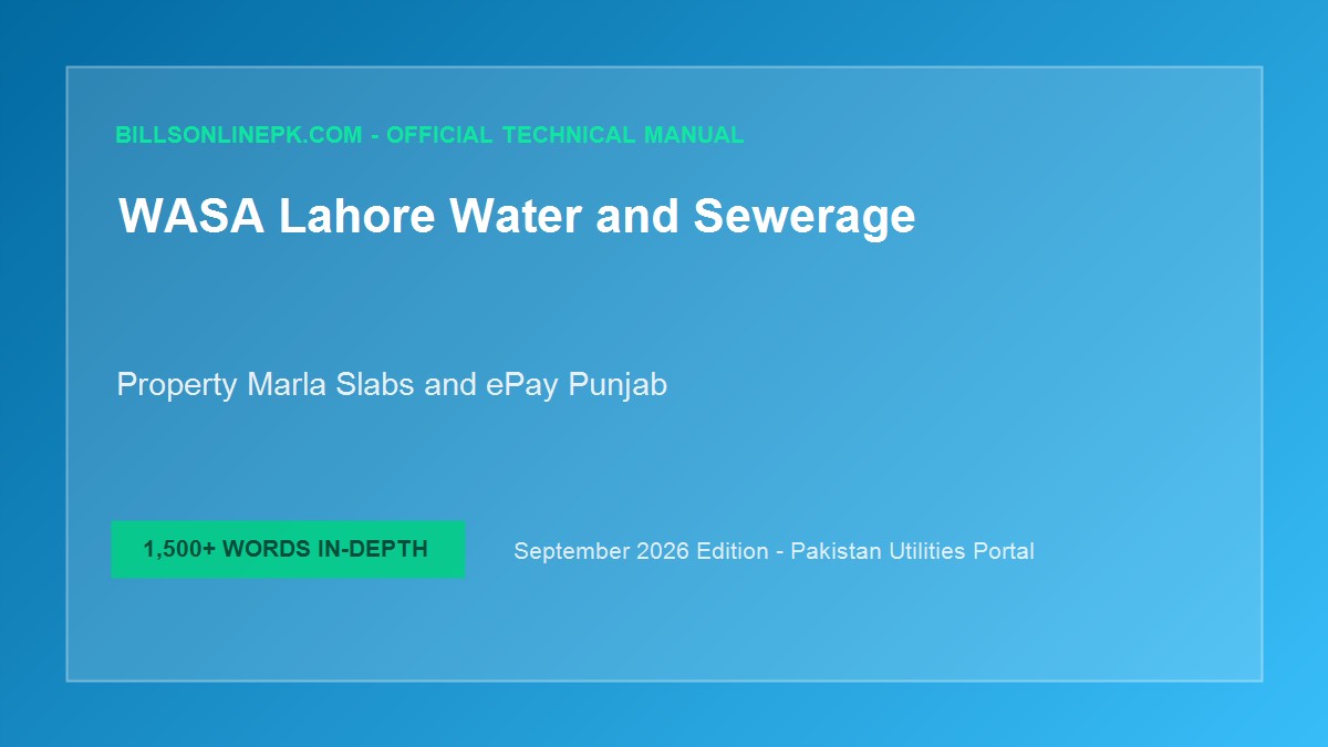 WASA New Water Supply & Sewerage Connection Guide 2026: Fees, Application Form & Demand Notice